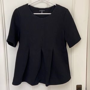 COS Black Structured Peplum Top